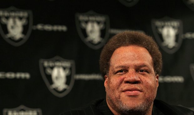 ALAMEDA, CA - JANUARY 30:  Raiders general manager Reggie McKenzie looks on during a press conferen...