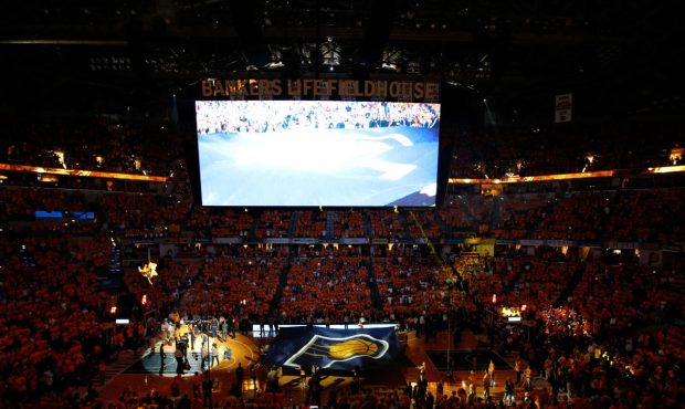 INDIANAPOLIS, IN - MAY 28: A general view of the arena during pregame festivities between the India...