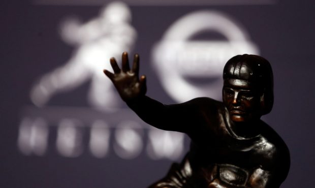 NEW YORK, NY - DECEMBER 14: A view of the Heisman Trophy prior to the 2013 Heisman Trophy Presentat...