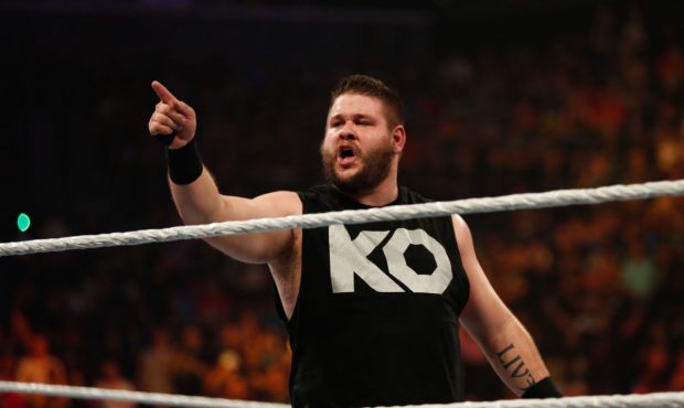NEW YORK, NY - AUGUST 23:  Kevin Owens celebrates his victory over Cesaro at the WWE SummerSlam 201...