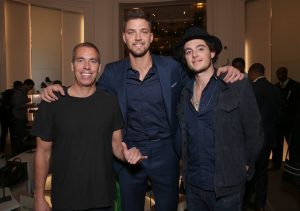 BEVERLY HILLS, CA - OCTOBER 30: Dan Fegan, Chandler Parsons and Matthew Chevallard attend a Del Toro Chandler Parsons Event at Saks Fifth Avenue Beverly Hills on October 30, 2015 in Beverly Hills, California. (Photo by Todd Williamson/Getty Images for Saks Fifth Ave / Del Toro)