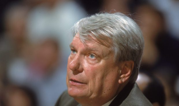5 Apr 2001: Head Coach Don Nelson of the Dallas Mavericks looks on from the bench during the game a...