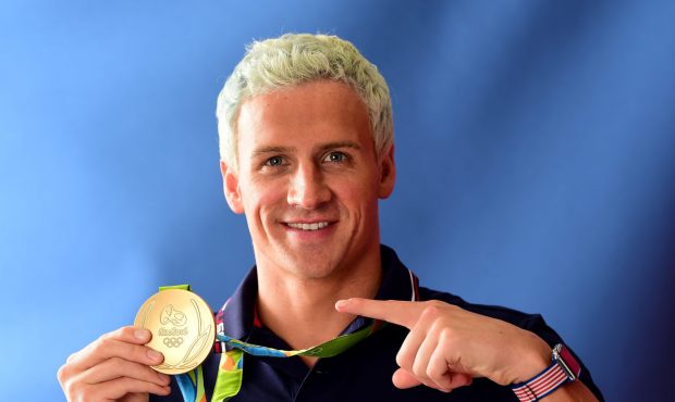 RIO DE JANEIRO, BRAZIL - AUGUST 12: (BROADCAST - OUT) Swimmer, Ryan Lochte of the United States pos...