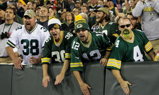 GREEN BAY, WI - NOVEMBER 06: Green Bay Packers fans cheer during the game against the Indianapolis ...