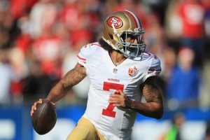 LOS ANGELES, CA - DECEMBER 24: Colin Kaepernick #7 of the San Francisco 49ers runs with the ball during the game against the Los Angeles Rams at Los Angeles Memorial Coliseum on December 24, 2016 in Los Angeles, California. (Photo by Sean M. Haffey/Getty Images)