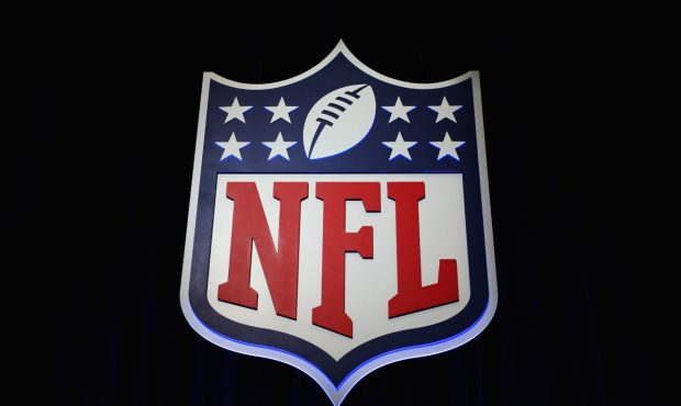 HOUSTON, TX - FEBRUARY 01: The NFL shield logo is seen following a press conference held by NFL Com...