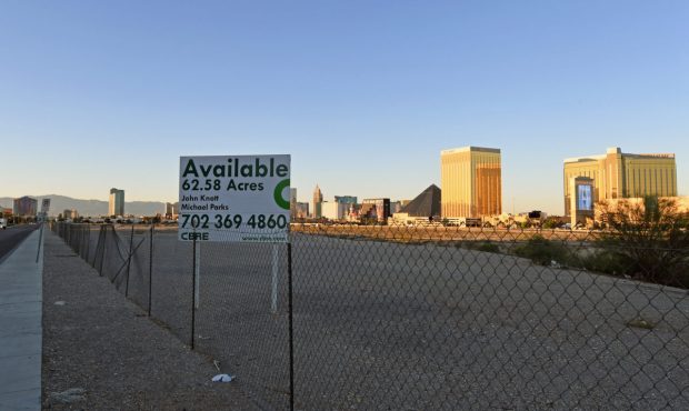 LAS VEGAS, NV - MAY 01: A 62-acre site west of the Las Vegas Strip that was purchased by the Oaklan...