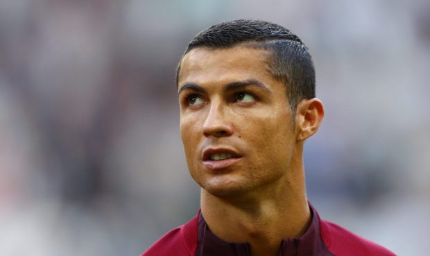 KAZAN, RUSSIA - JUNE 18: Cristiano Ronaldo of Portugal looks on prior to the FIFA Confederations Cu...