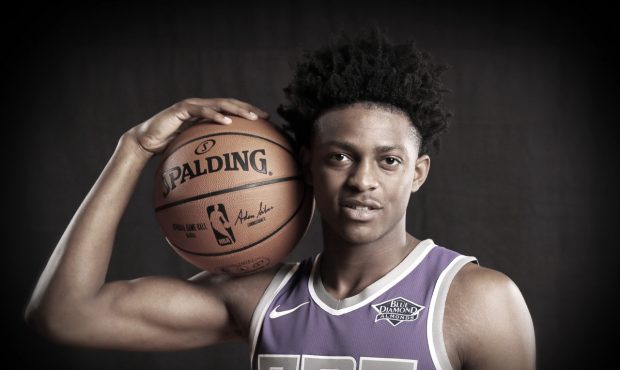 GREENBURGH, NY - AUGUST 11: (EDITORS NOTE: Image has been digitally altered) De'Aaron Fox of the Sa...
