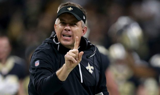 NEW ORLEANS, LA - NOVEMBER 19:  Head coach Sean Payton of the New Orleans Saints reacts to a call d...