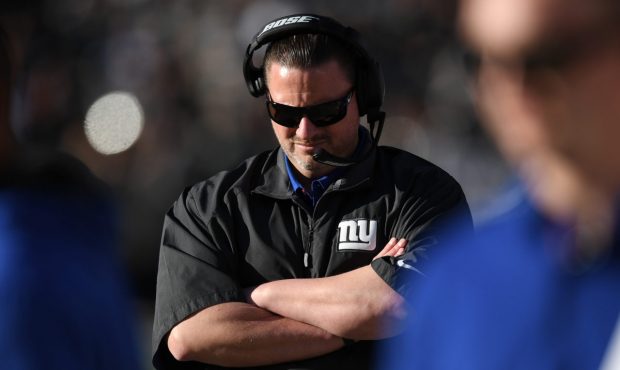 OAKLAND, CA - DECEMBER 03: Head coach Ben McAdoo of the New York Giants looks during their NFL game...