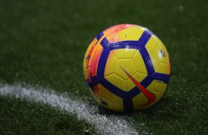 WATFORD, ENGLAND - DECEMBER 16: General view of the match ball during the Premier League match between Watford and Huddersfield Town at Vicarage Road on December 16, 2017 in Watford, England. (Photo by Alex Morton/Getty Images)