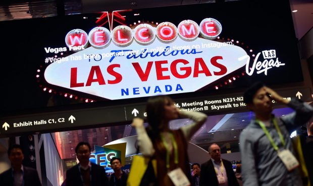 LAS VEGAS, NV - JANUARY 09:  The Welcome to Fabulous Las Vegas sign is displayed during CES 2018 at...