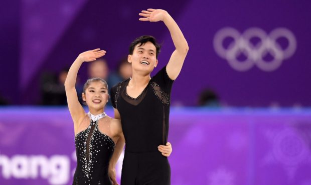 GANGNEUNG, SOUTH KOREA - FEBRUARY 15: Tae Ok Ryom and Ju Sik Kim of North Korea compete during the ...
