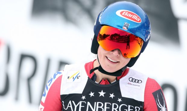 OFTERSCHWANG, GERMANY - MARCH 09: Mikaela Shiffrin of USA celebrates during the Audi FIS Alpine Ski...