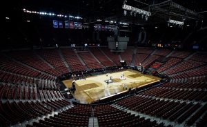LAS VEGAS, NV - MARCH 10: The empty arena is seen before the championship game of the Mountain West Conference basketball tournament between the New Mexico Lobos and the San Diego State Aztecs at the Thomas & Mack Center on March 10, 2018 in Las Vegas, Nevada. (Photo by David Becker/Getty Images)