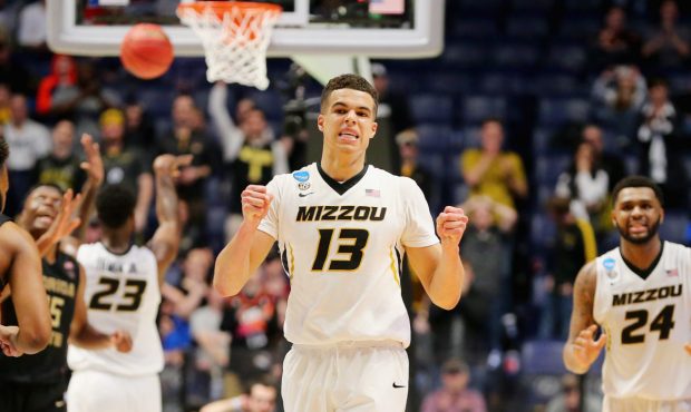 NASHVILLE, TN - MARCH 16: Michael Porter Jr. #13 of the Missouri Tigers reacts against the Florida ...