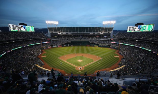 OAKLAND, CA - APRIL 17:  A general view of the Oakland Athletics playing against the Chicago White ...