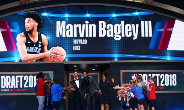 NEW YORK, NY - JUNE 21: Marvin Bagley III is introduced before the 2018 NBA Draft at the Barclays C...