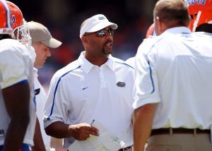 GAINESVILLE, FL - APRIL 10: Defensive coordinator Teryl Austin of the Florida Gators during the Orange & Blue game at Ben Hill Griffin Stadium on April 10, 2010 in Gainesville, Florida. (Photo by Doug Benc/Getty Images)