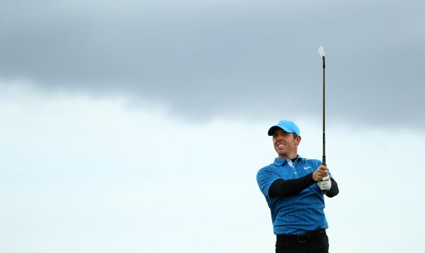 PORTRUSH, NORTHERN IRELAND - JULY 18: Rory McIlroy of Northern Ireland tees off during the first ro...
