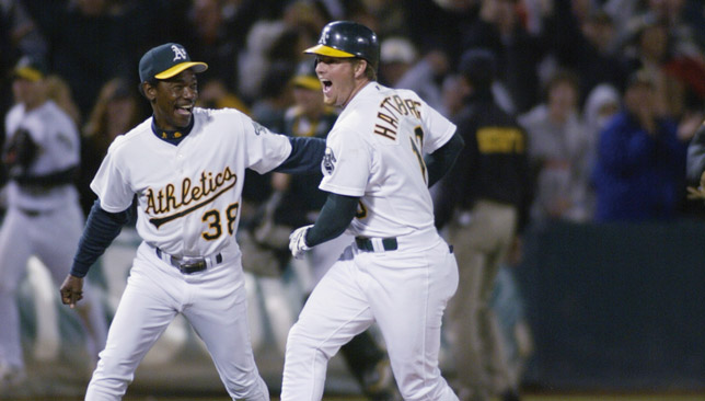 Oakland A's 70s throwbacks. And some sick classic stirrups.