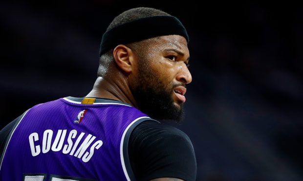 AUBURN HILLS, MI - JANUARY 23: DeMarcus Cousins #15 of the Sacramento Kings looks on while playing ...