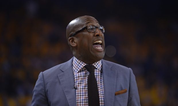 Coach Mike Brown yelling on the sidelines...
