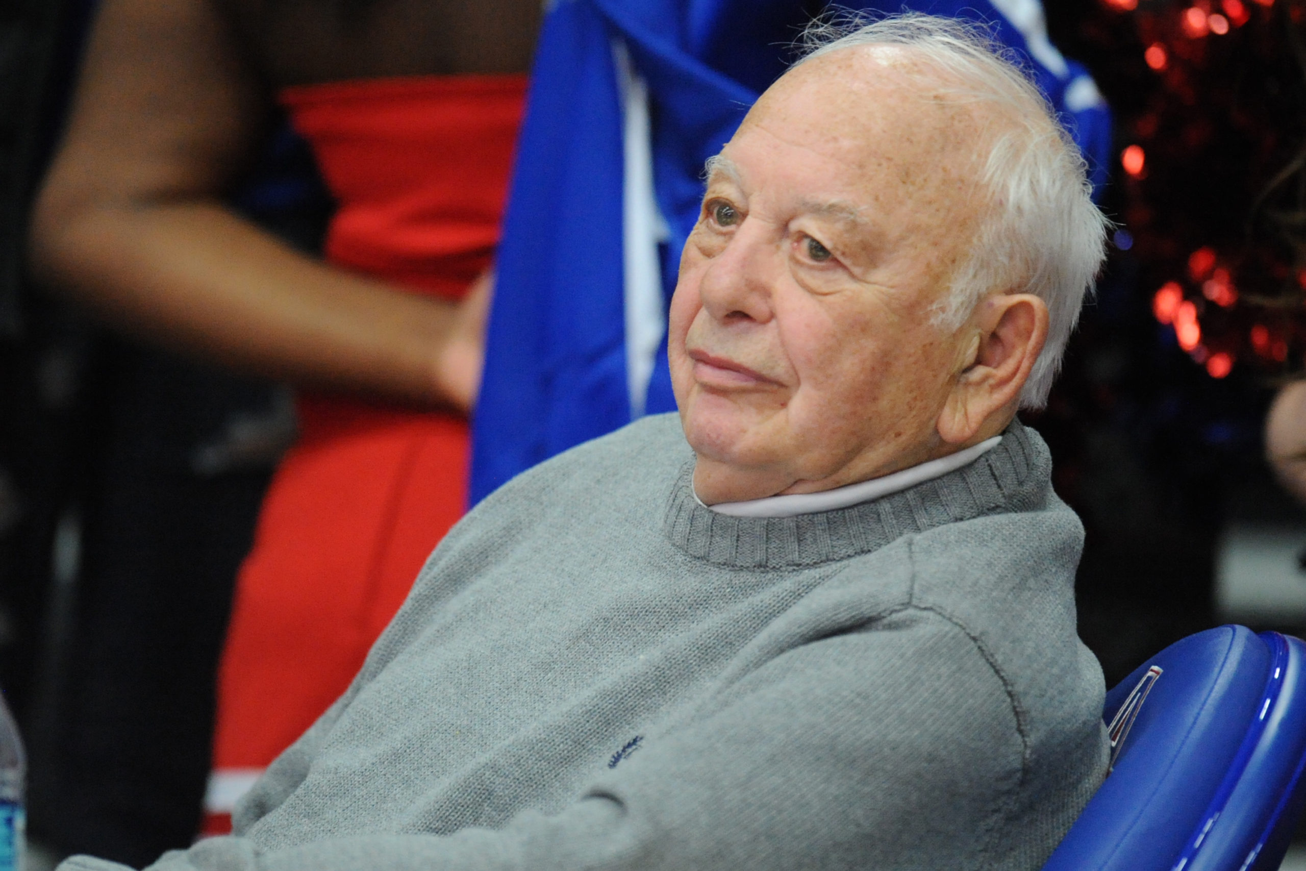 Former basketball coach Pete Carril looks on during a college basketball game....