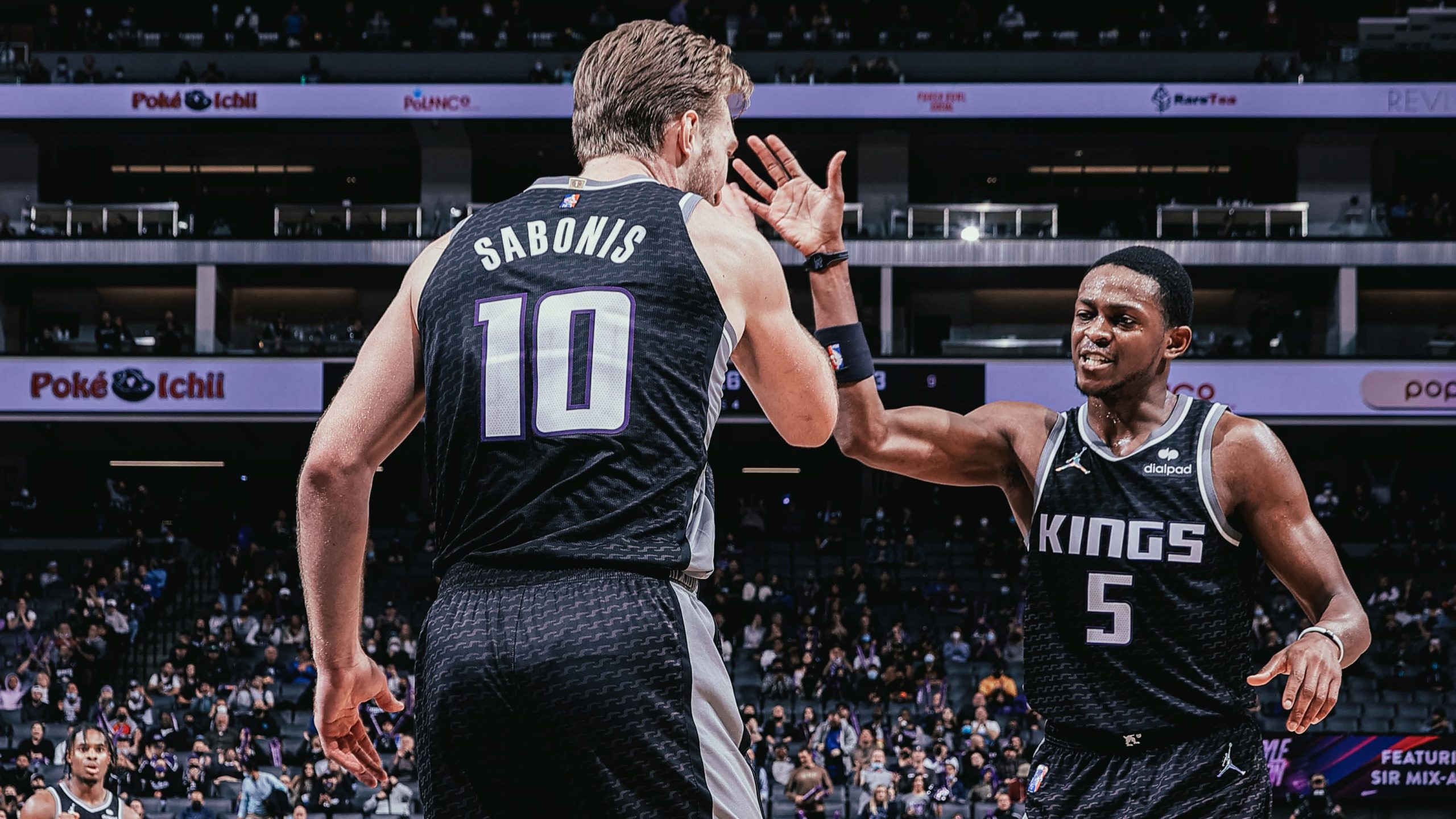 Domantas Sabonis and De'Aaron Fox of the Sacramento Kings vie for NBA All-Star Game nods....