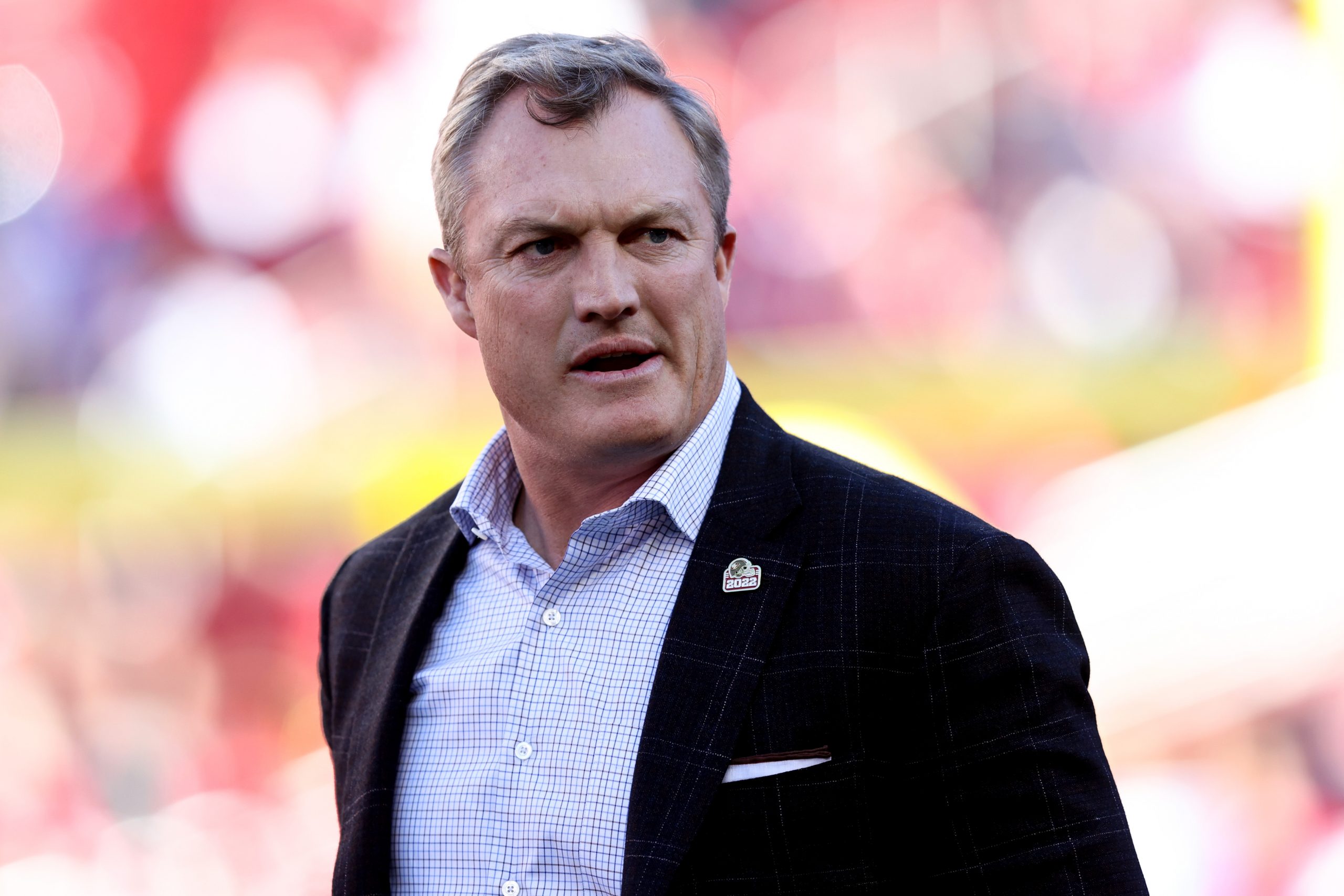 General Manager John Lynch of the San Francisco 49ers looks on prior to a game against the Dallas C...