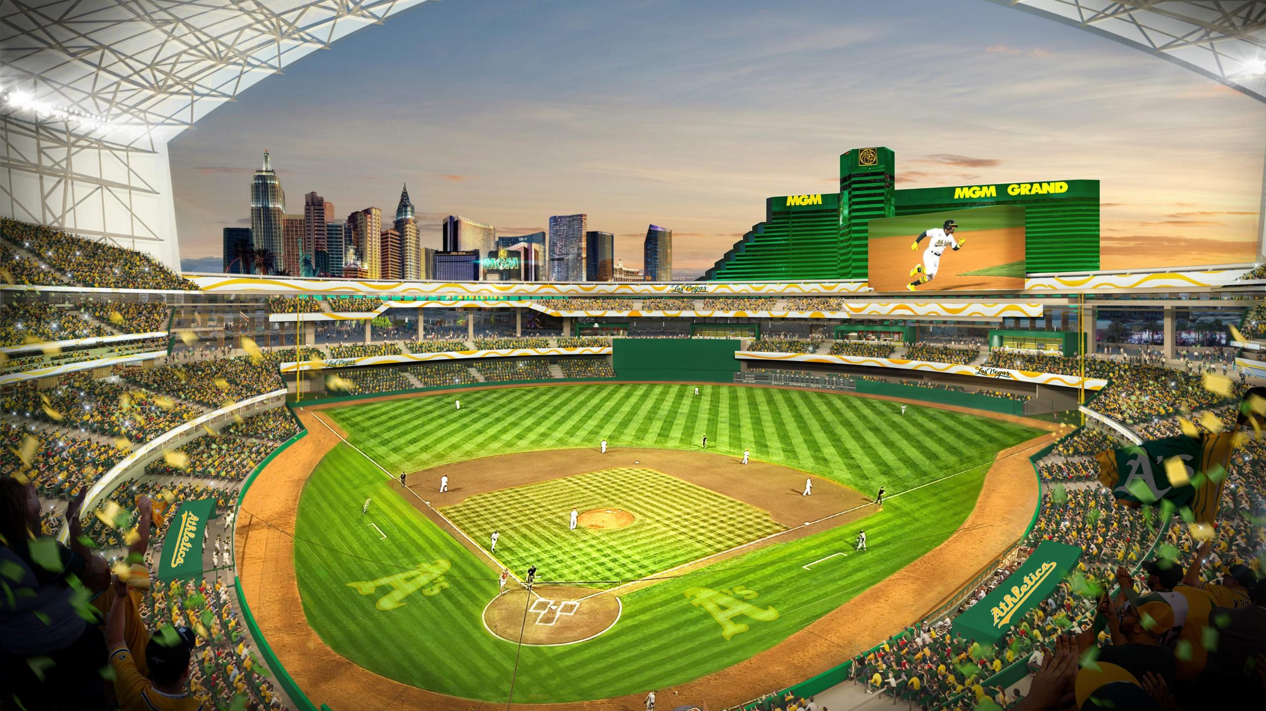 Oakland Athletics Las Vegas ballpark rendering...