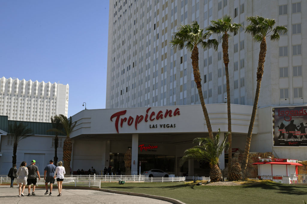 Exterior view shows the Tropicana Las Vegas, the potential next home of the Oakland A's....