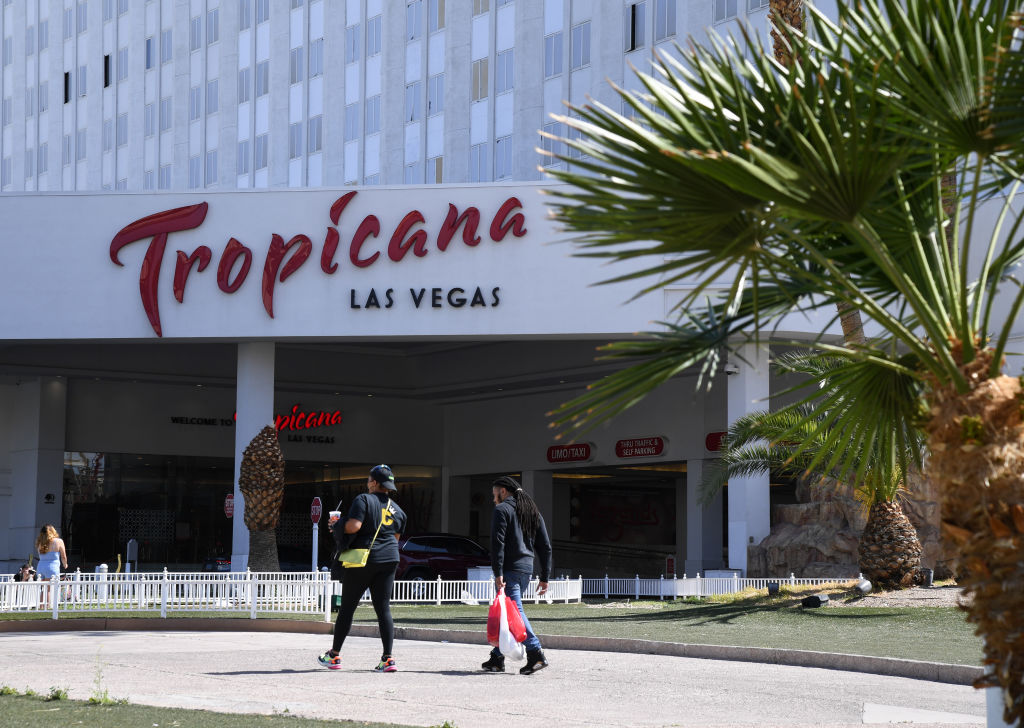 An exterior view shows the Tropicana Las Vegas. This location could be the new home of the Oakland ...
