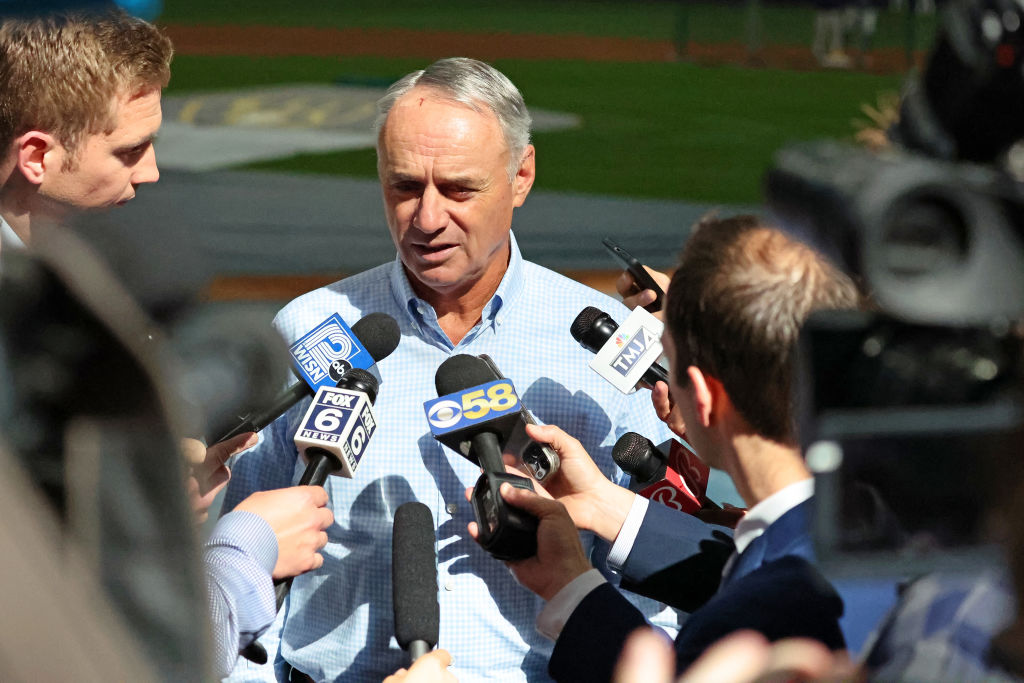 Major League Baseball Commissioner Rob Manfred speaks about the Oakland Athletics stadium deal....