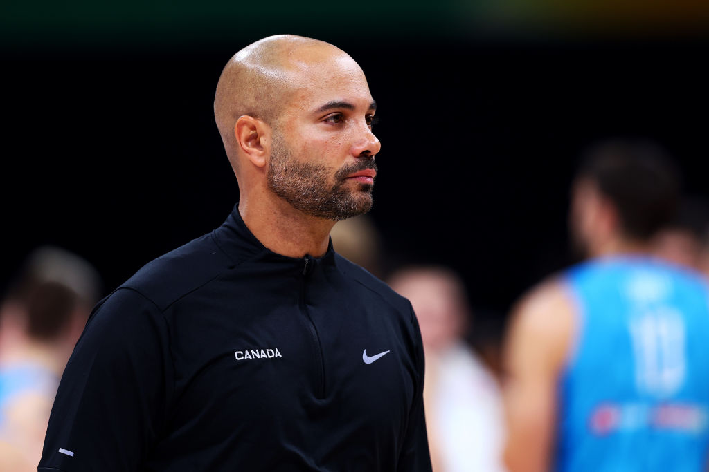 Head coach Jordi Fernandez of Canada walks off the court after the FIBA Basketball World Cup quarte...