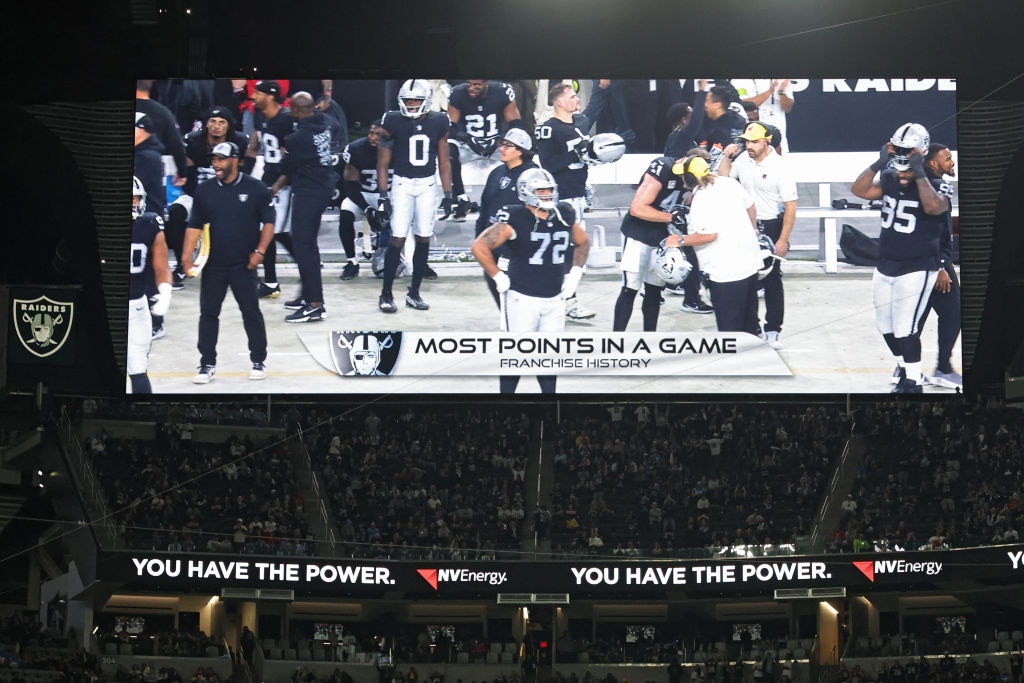 The scoreboard reads 'Most Points in a Game' marking the highest number of points scored by the Las...