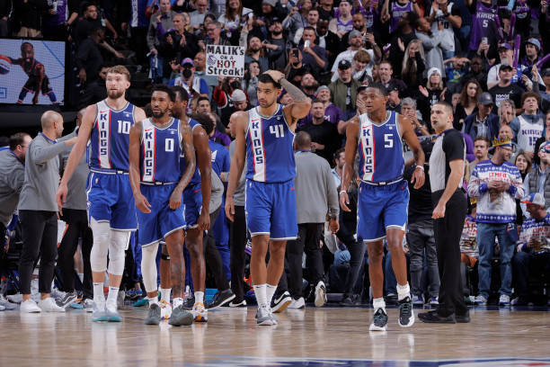 SACRAMENTO, CA - DECEMBER 2: The Sacramento Kings looks on during the game against the Denver Nugge...