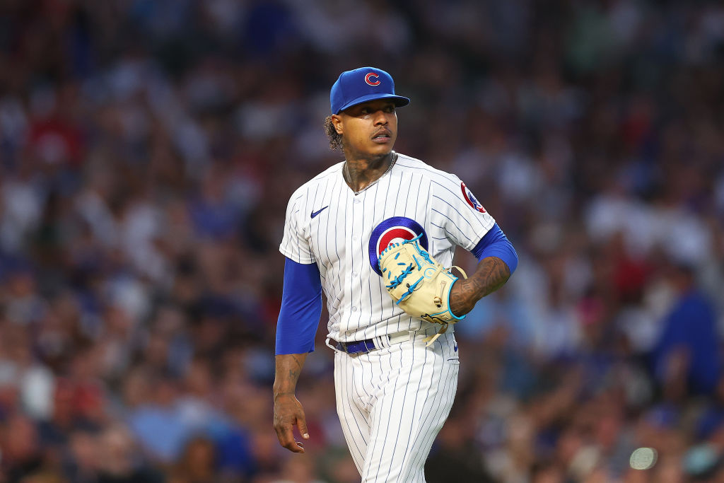 CHICAGO, ILLINOIS - JULY 20: Marcus Stroman #0 of the Chicago Cubs reacts against the St. Louis Car...