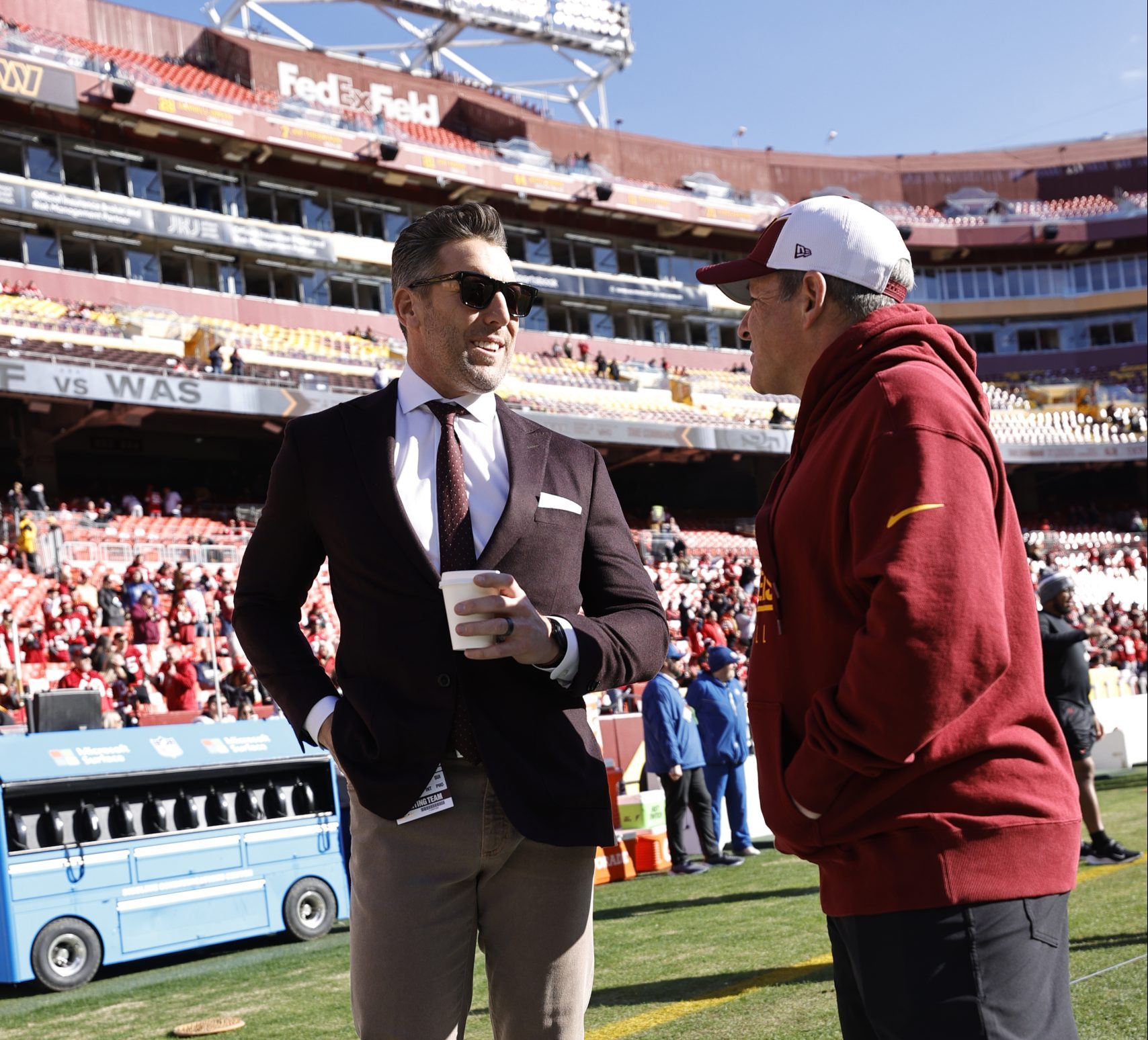 Assistant General Manager Adam Peters of the San Francisco 49ers before the game against the Washin...