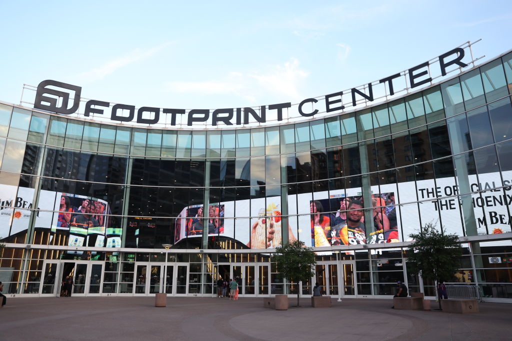 General view of Footprint Center during the Game One of the Western Conference First Round Playoffs...