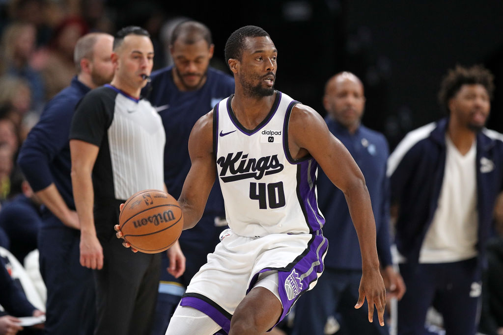 Harrison Barnes #40 of the Sacramento Kings during the game against the Memphis Grizzlies at FedExF...