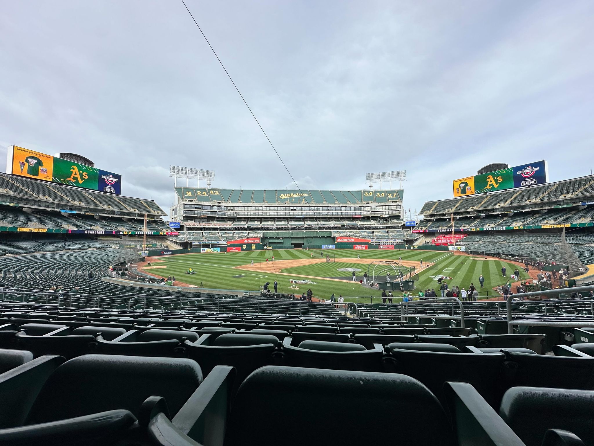 Inside of what could be the Athletics' final Opening Day in Oakland