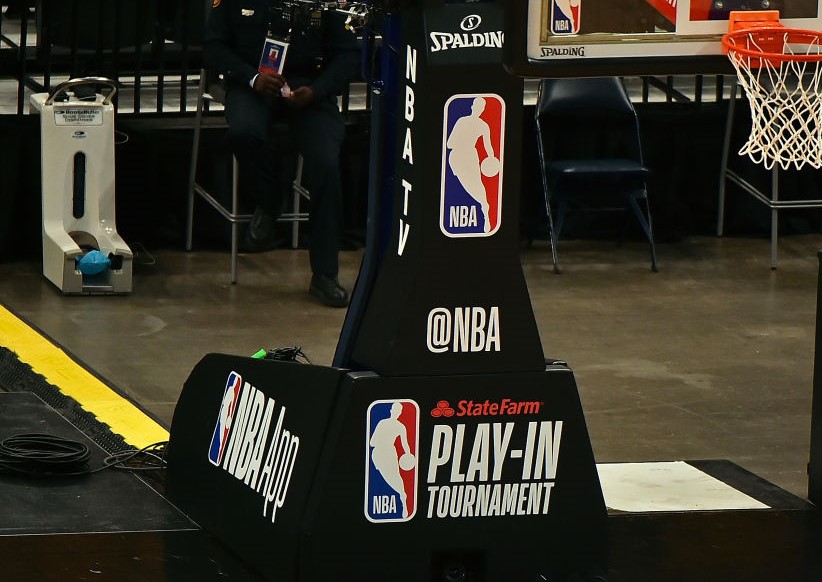 NBA play-in tournament logo...