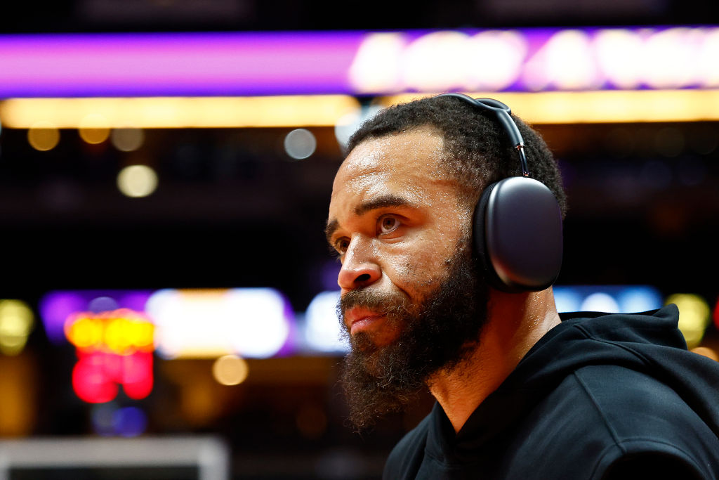 JaVale McGee #00 of the Sacramento Kings dbefore a game at Honda Center on October 11, 2023 in Anah...