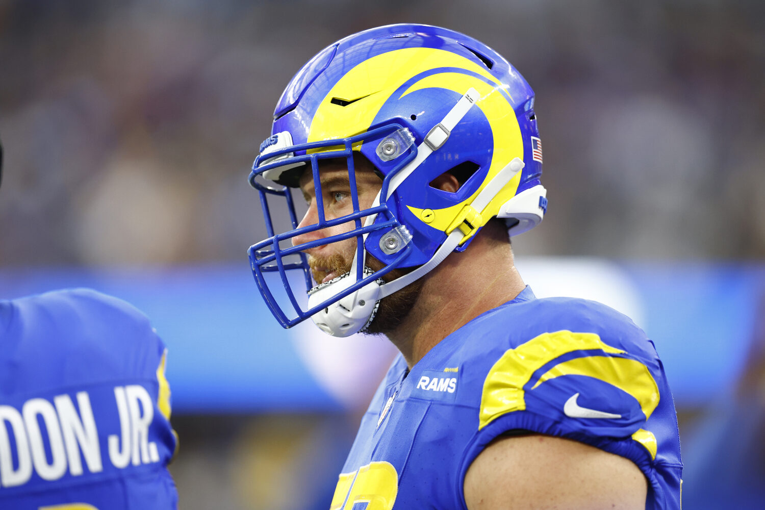 INGLEWOOD, CALIFORNIA - AUGUST 12: Zach Thomas #57 of the Los Angeles Rams during a preseason game ...