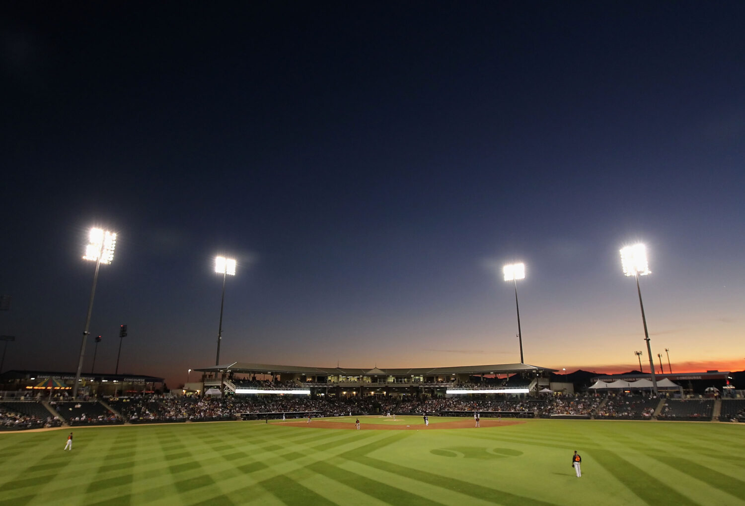 SURPRISE, AZ - MARCH 15: General view of action between the San Francisco Giants and the Texas Rang...