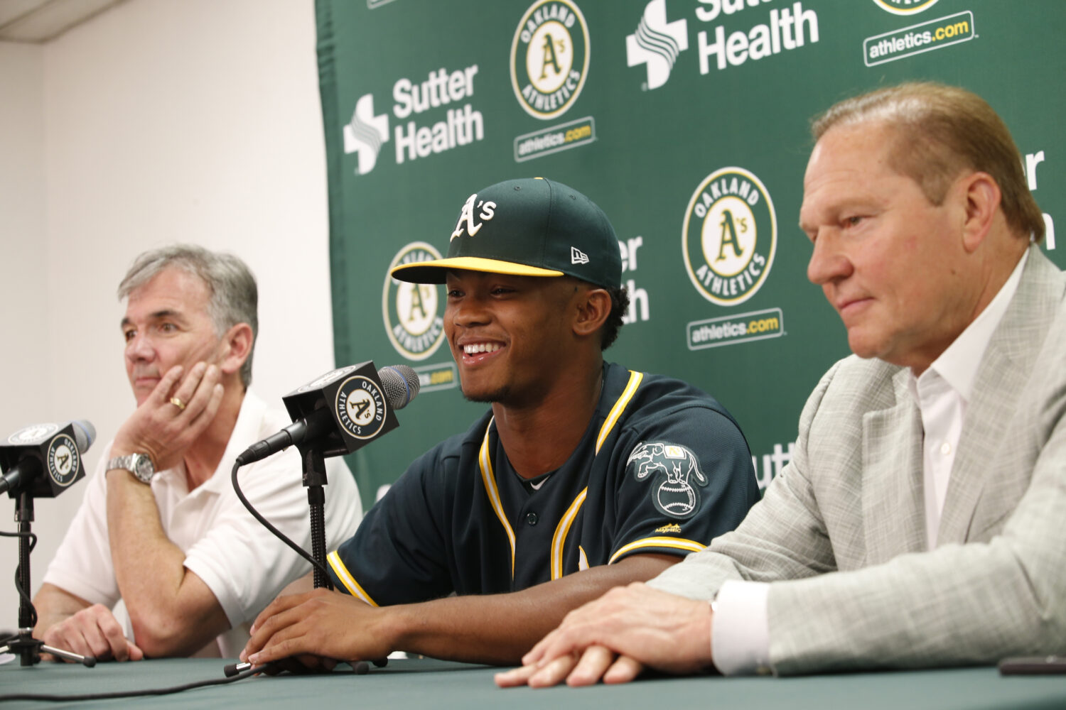 OAKLAND, CA - JUNE 15: Executive Vice President of Baseball Operations Billy Beane of the Oakland A...