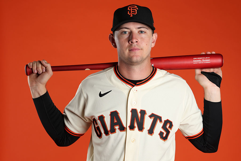 SCOTTSDALE, ARIZONA - FEBRUARY 19: Daniel Susac #6 of the San Francisco Giants poses for a portrait...