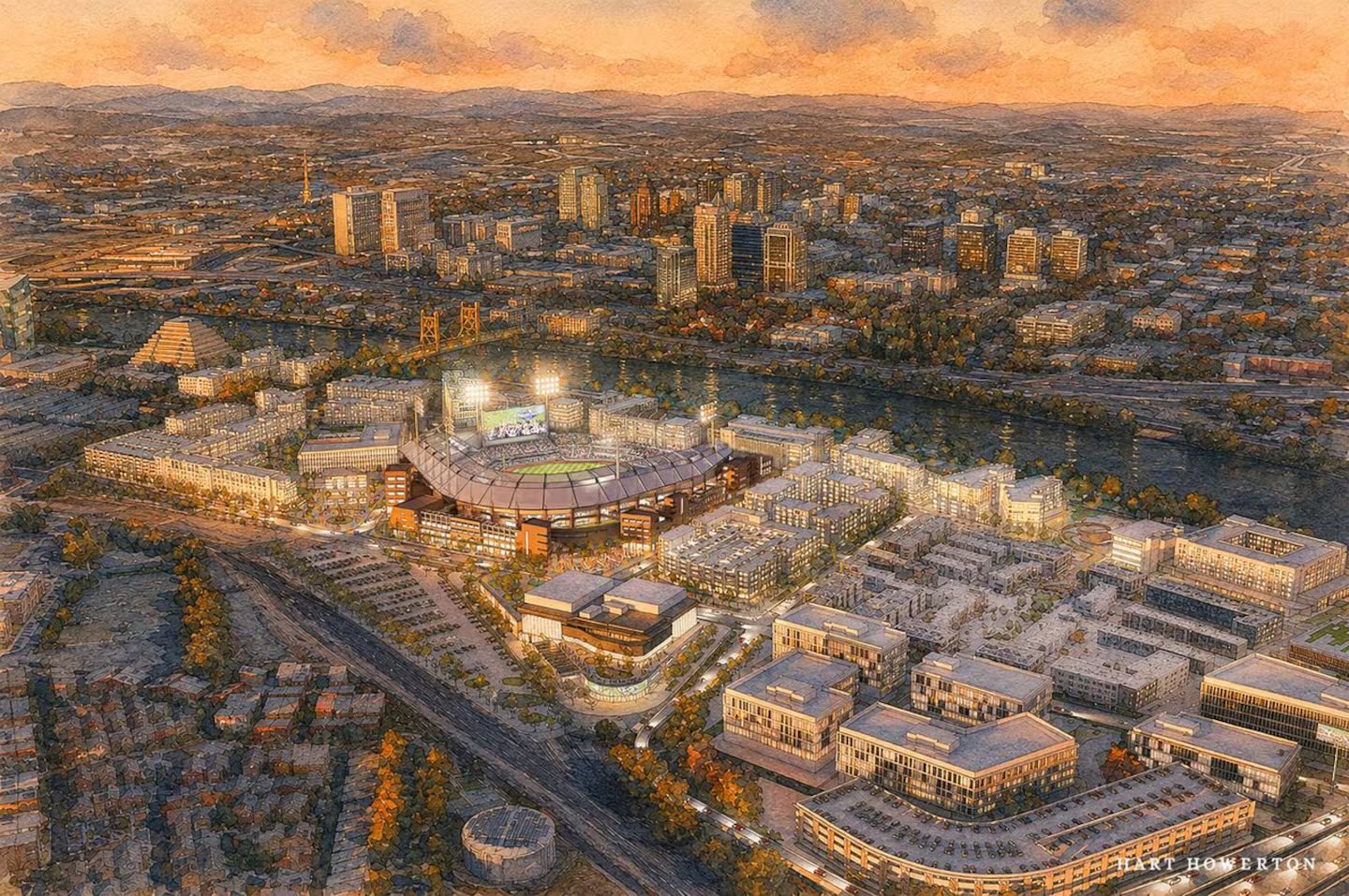 Sacramento rendering of potential MLB expansion ballpark...